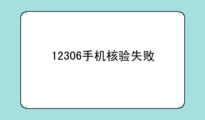 12306手机核验失败