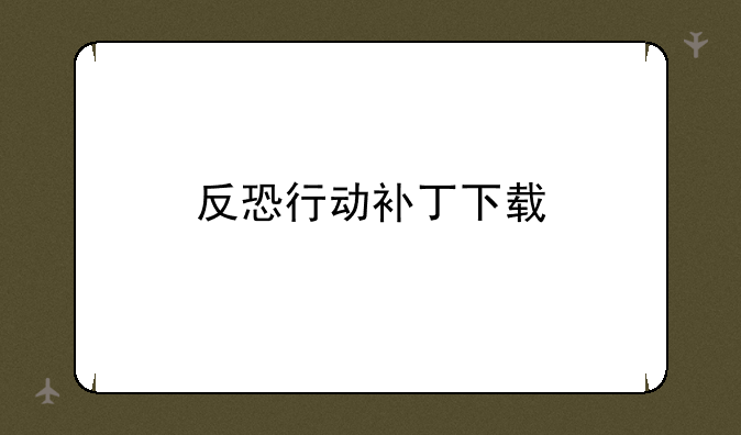 反恐行动补丁下载