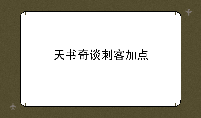 天书奇谈刺客加点