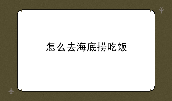 怎么去海底捞吃饭