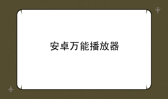 安卓万能播放器