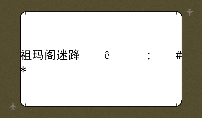 祖玛阁迷路了怎么办