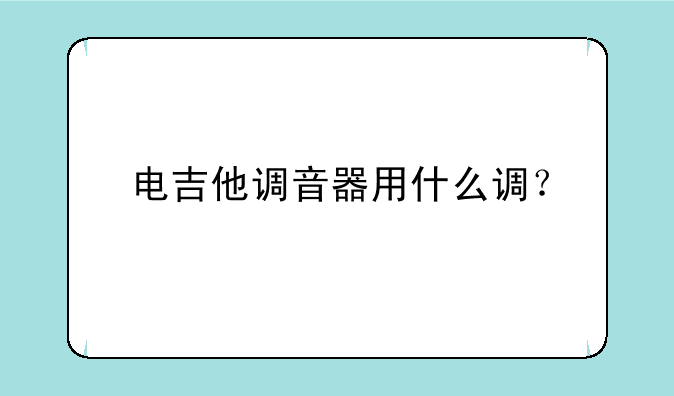 电吉他调音器用什么调？