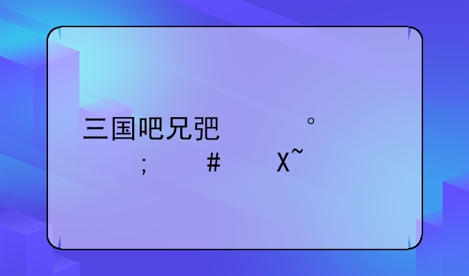 三国吧兄弟第12关怎么过？