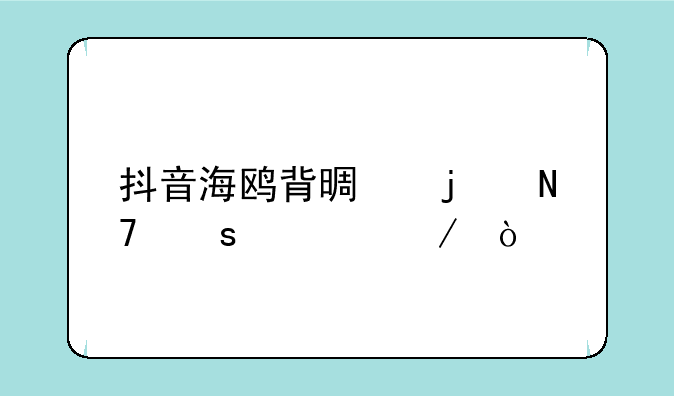 抖音海鸥背景的操作流程？