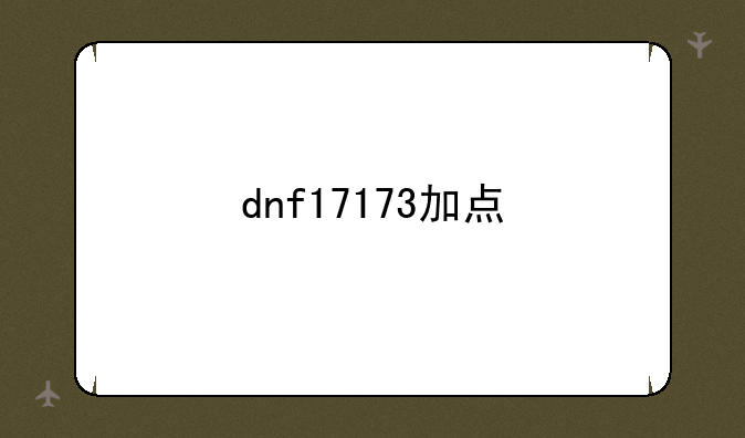 dnf17173加点
