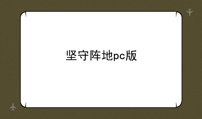 坚守阵地pc版
